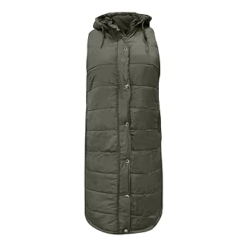 Women's Long Puffer Vest Cotton Sleeveless Puffy Jacket